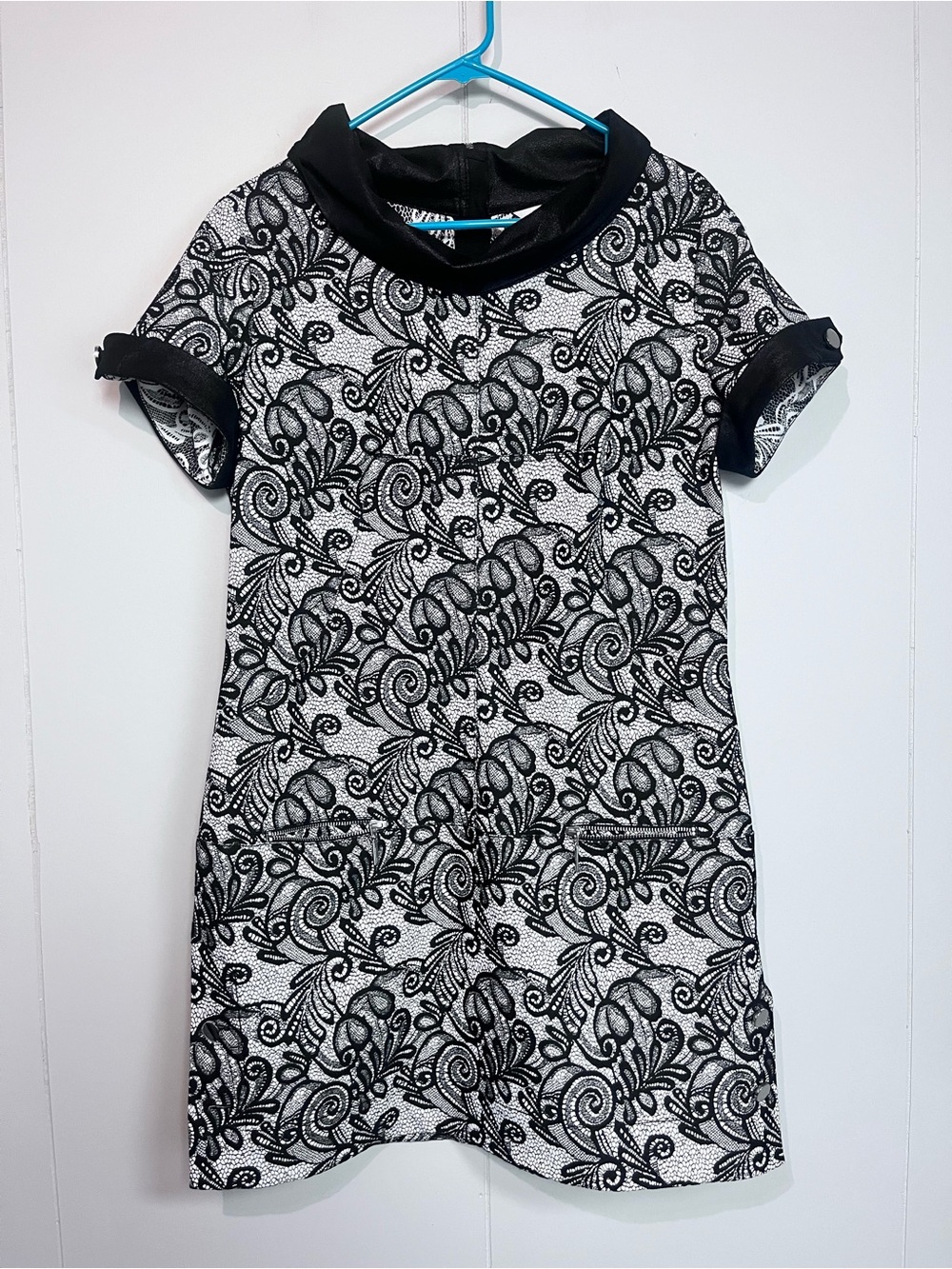 Bianca Nygård Black & White Paisley Dress — Size 12
